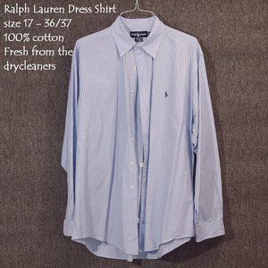 Ralph Lauren Dress Shirt 17 x 36/37 - Drycleaned